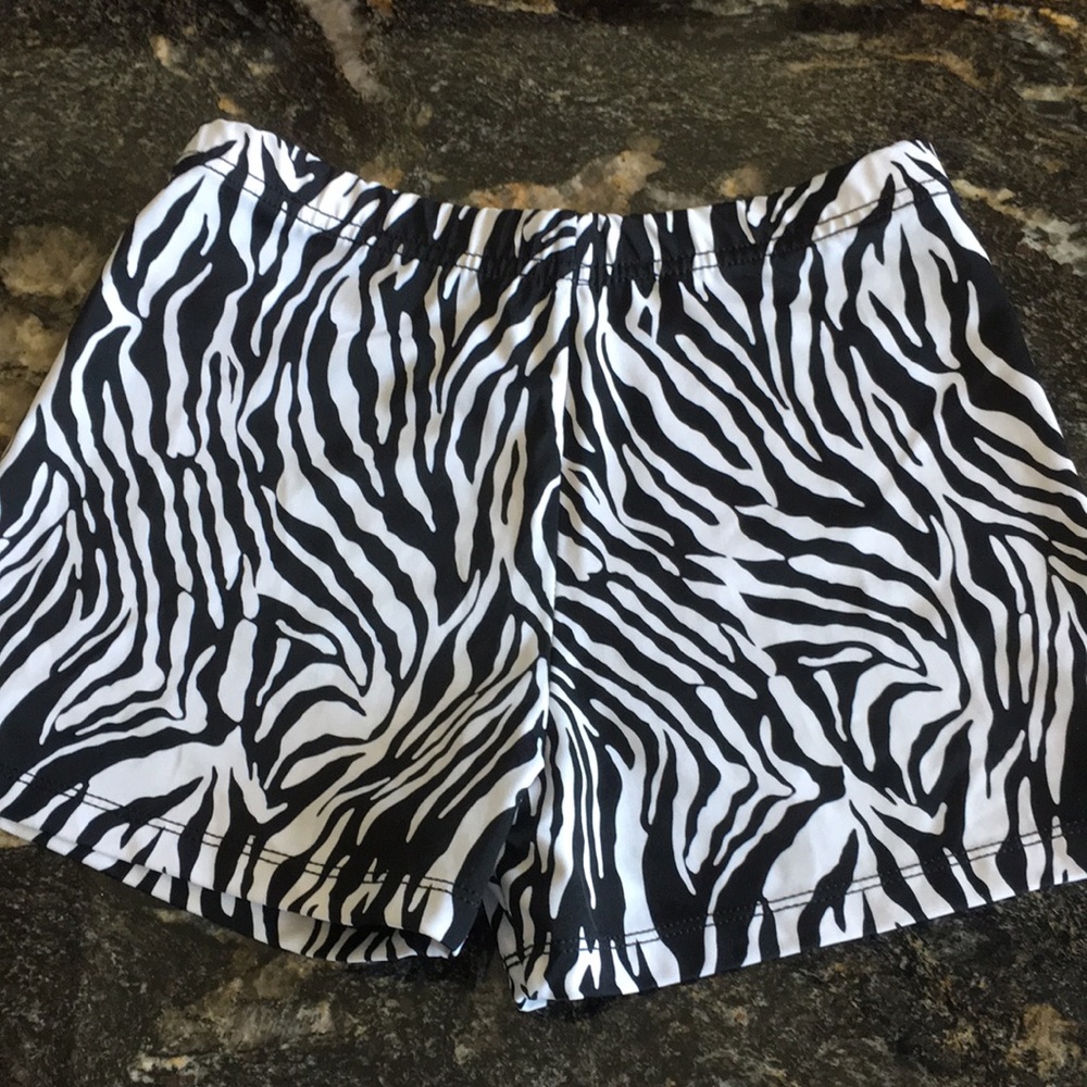 Zebra Print Spandex Shorts
